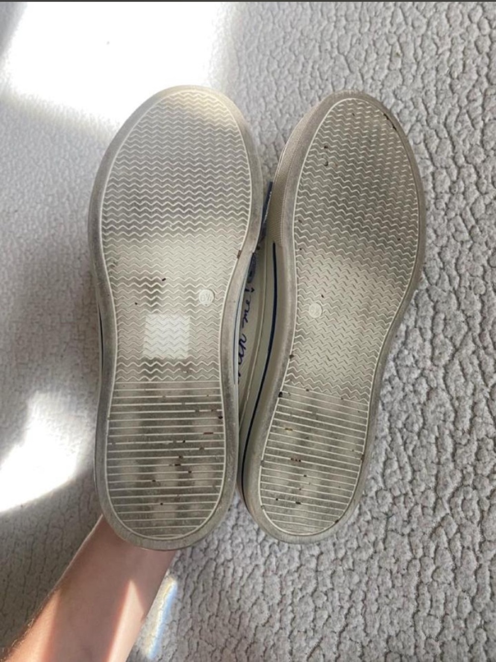 Brighton Cream Sneakers with Blue Interior and Butterfly Accents - Picture 5 of 8